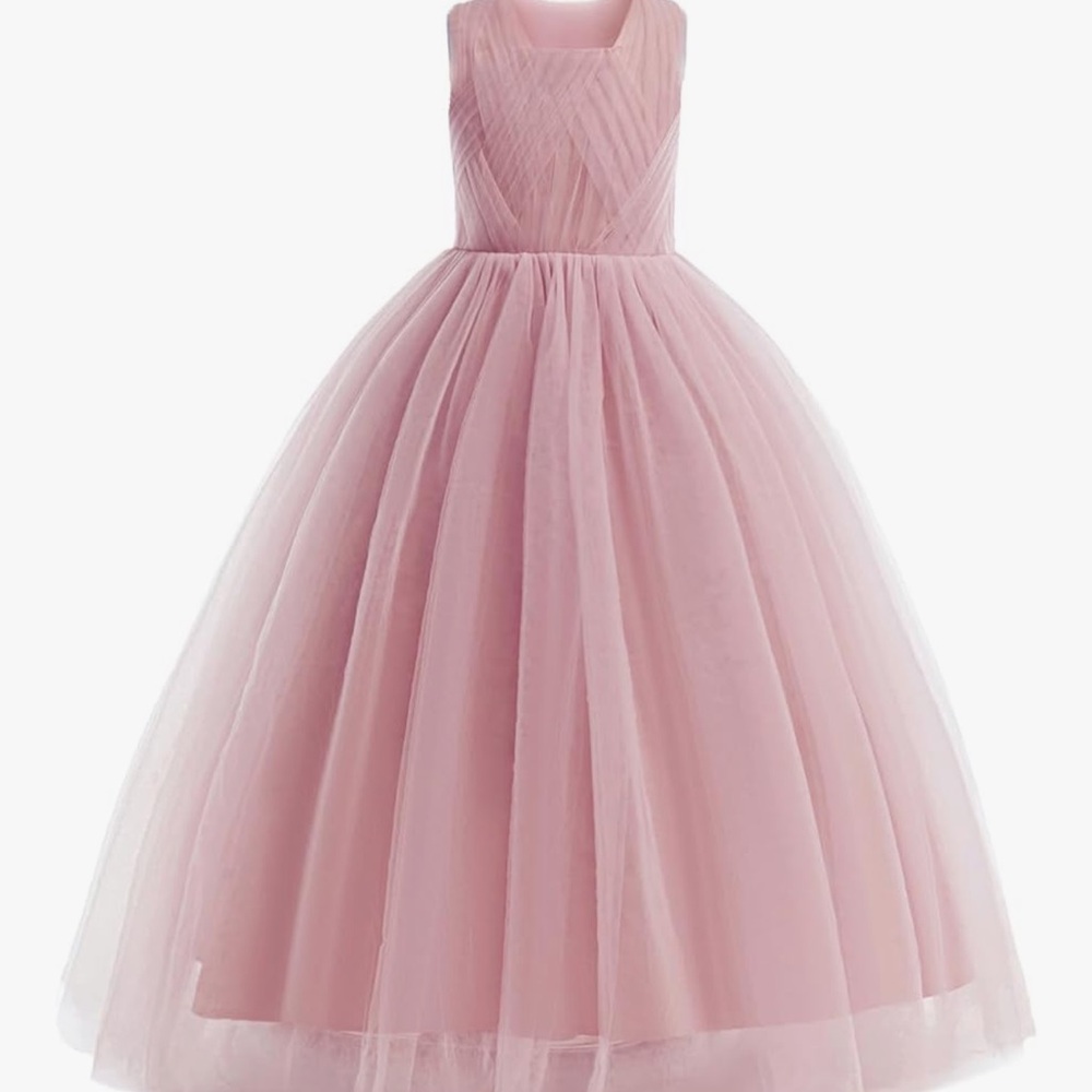 Charming Pink Tulle Kids Dress